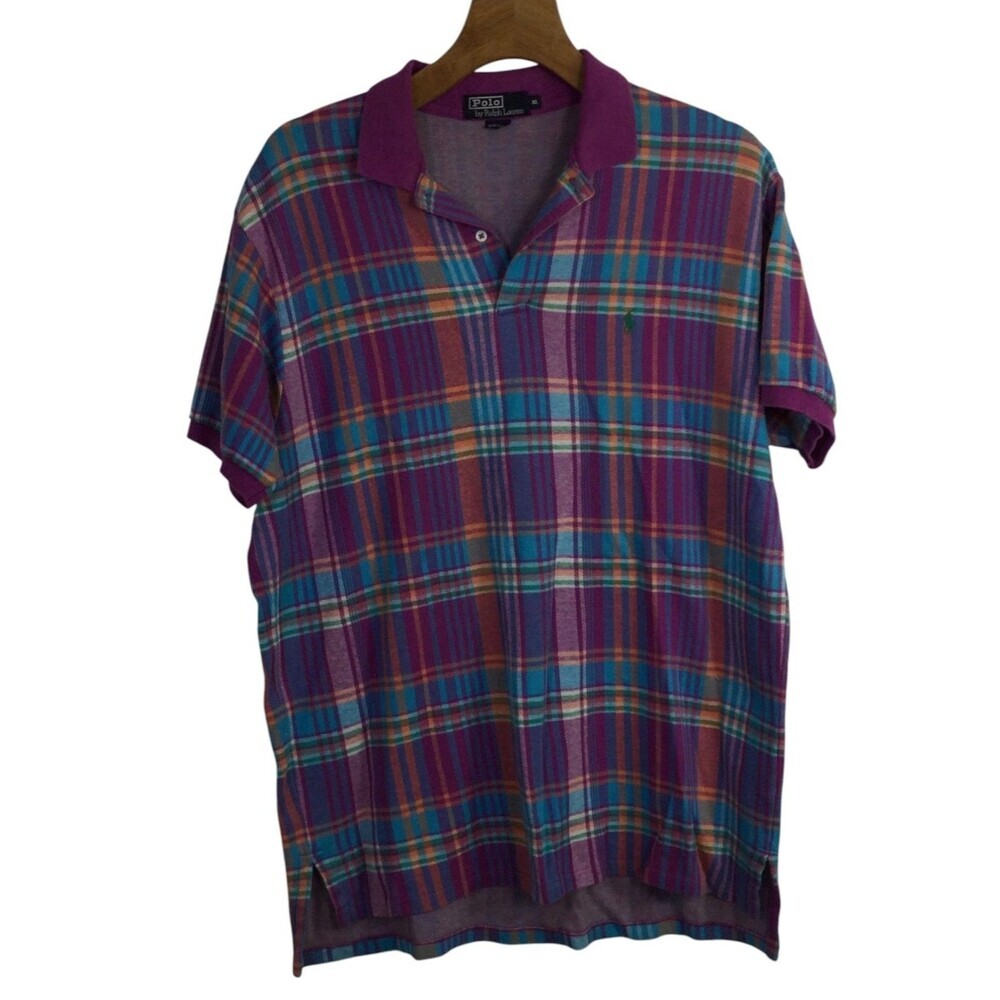 Polo by Ralph Lauren Men's Vintage 90’s Polo Shirt Multicolored Plaid Size XL
